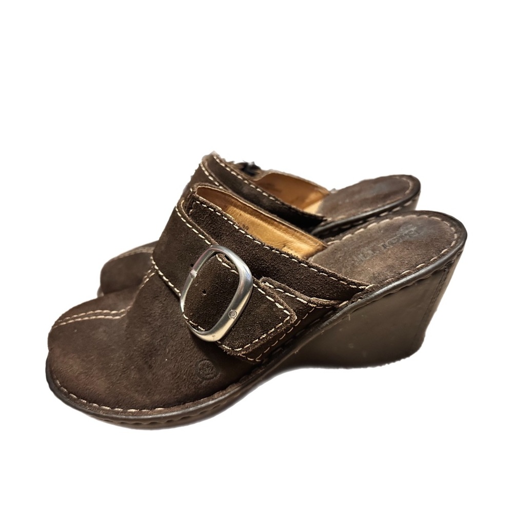 Born Leather Clogs Brown